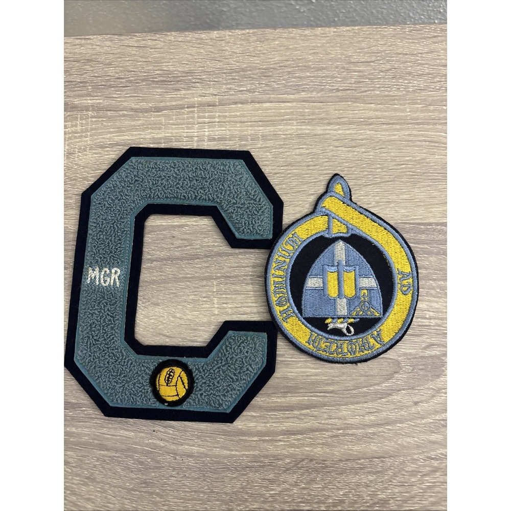 Lot Letter C MGR Football & Embroidered Crest⁠
